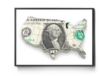$100 Note Map of America.